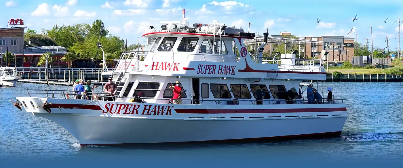 The Super Hawk fishing boat returning to Point Lookout harbor